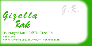 gizella rak business card